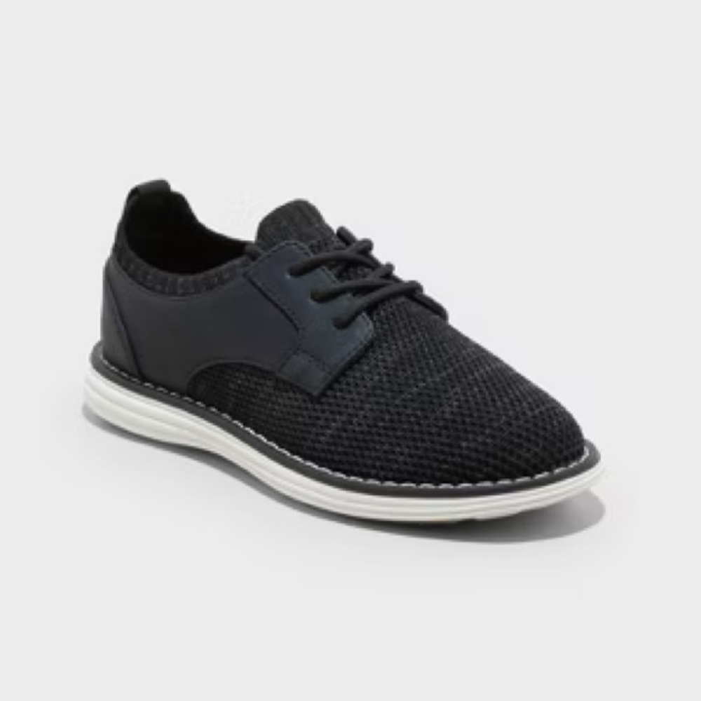 Cat & Jack Black Knit Kids Oxfords